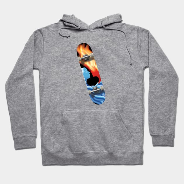 Fire and ice hoodie top